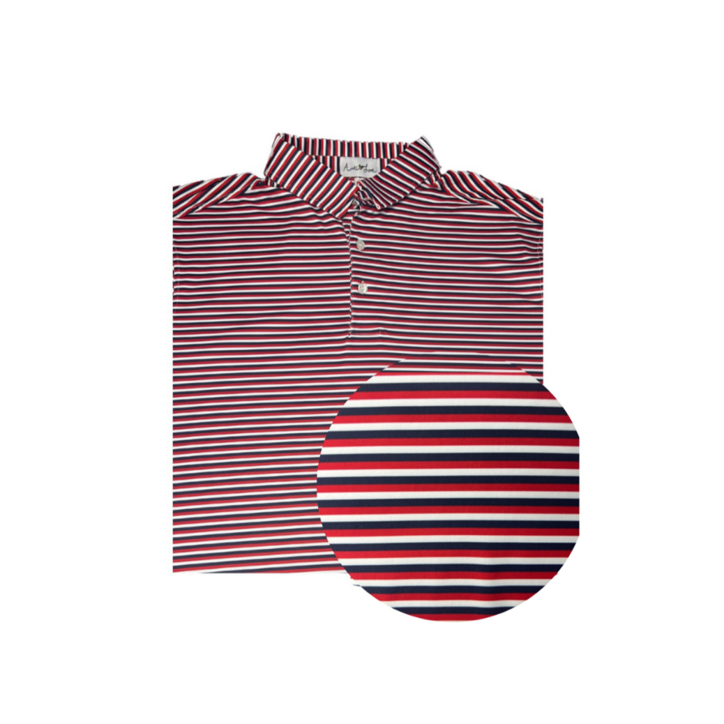 Athens Home Team 3 Stripe Performance Polo